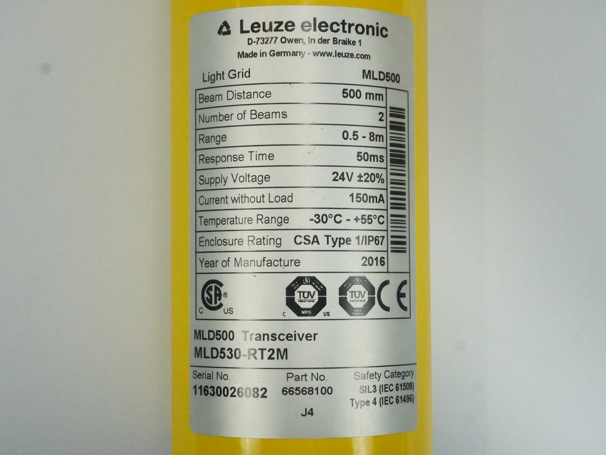 Leuze 66568100 MLD500 Transceiver MLD530-RT2M Light Grid