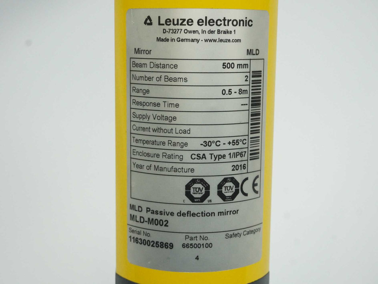 Leuze Electronic 66500100 MLD-M002 Passive Deflection Mirror