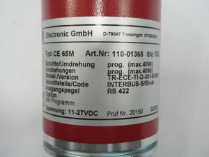 TR Electronic 110-01365 CE 65M RS 422 Multiturn Encoder