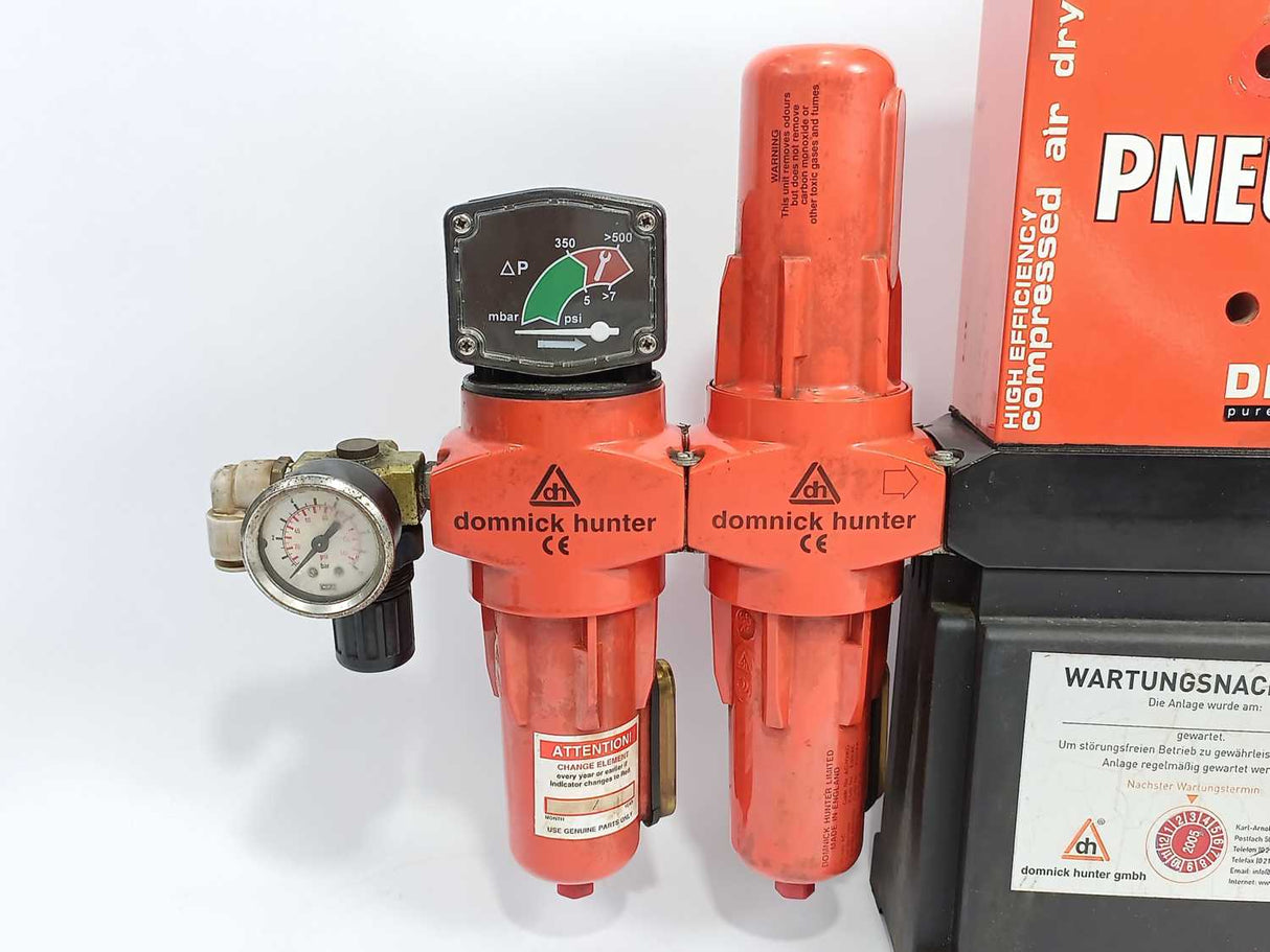 Parker Domnick Hunter DM002 PNEUDRI Heatless Dryer w/ AAR-0009G & AO0009G