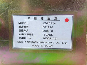 Kinki Roentgen Industrial KD2622A -Ray Generator tube 160ABE