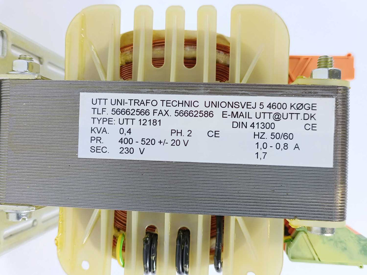 Uni-Trafo Technic UTT 12181 Control Transformer 0.4 KVA 50/60Hz