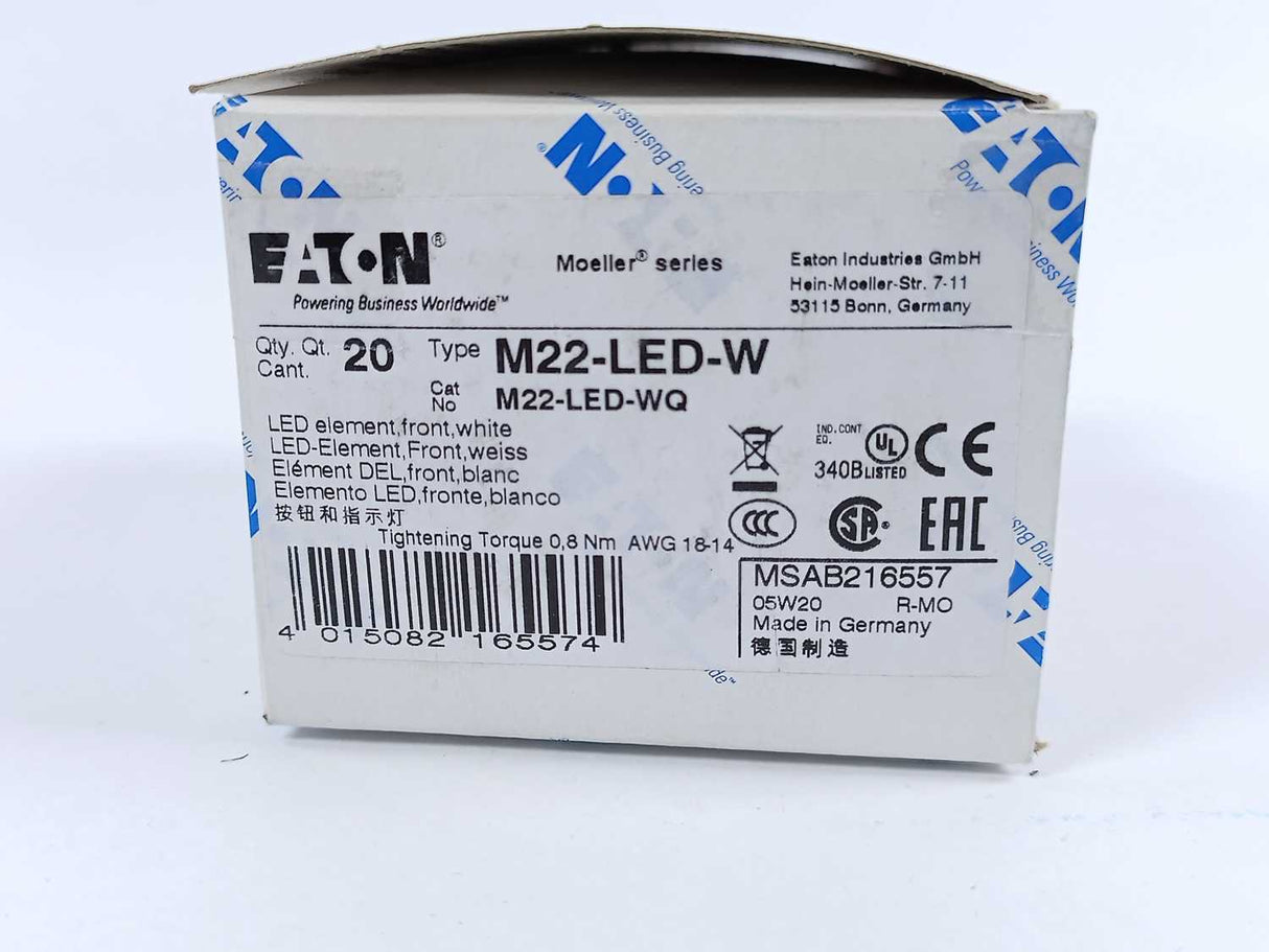 Eaton M22-LED-W LED Element, front White,