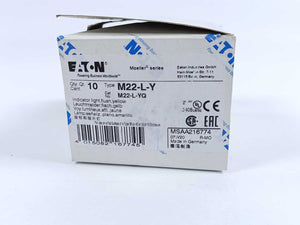 Eaton M22-L-Y Indicator Light, Flush Yellow, Batch of 10 pcs.