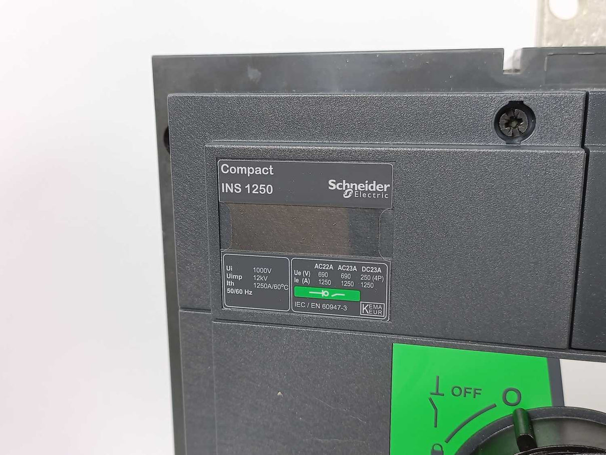 Schneider Electric 31334 Switch Disconnector, Compact INS1250, 1250 A