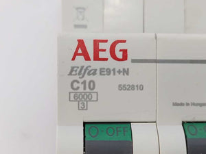 AEG E91C10N Elfa E91+N Circuit Breakers, Batch of 6 pcs.