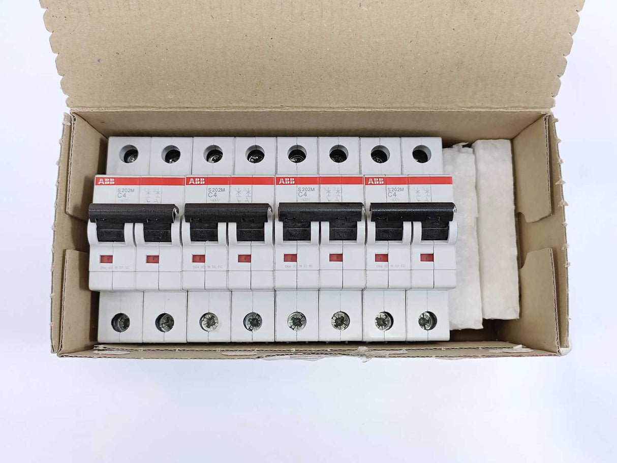 ABB 2CDS 272 001 R0044 S202M-C4 Miniature Circuit Breaker, Batch of 4 pcs.