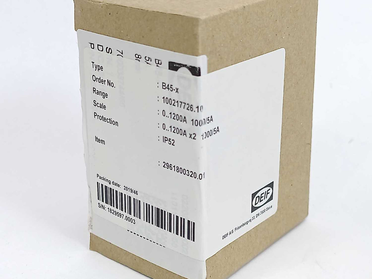 Deif B45-x Meter for DIN Rail. Range 0-1200A