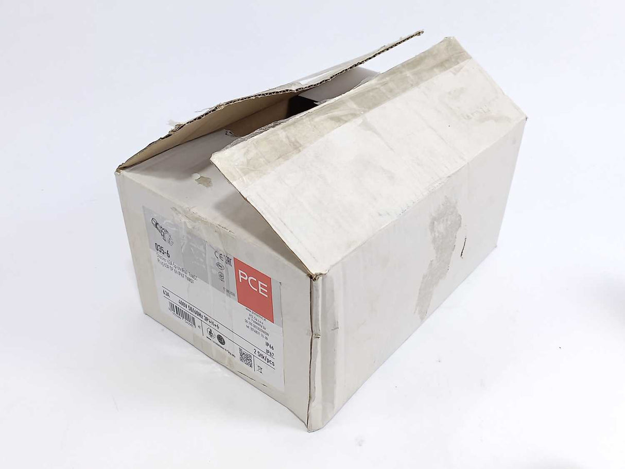 PCE 035-6 CEE-plug 63A 5p 6h IP67. Box of 2 pcs.