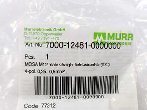 MURR Elekronik 7000-12481-0000000 77312 MOSA M12 Male Straight 4-Pol.
