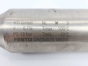 Festo CRVZS-0,75 160235 Air Reservoir High-Alloy Stainless Steel