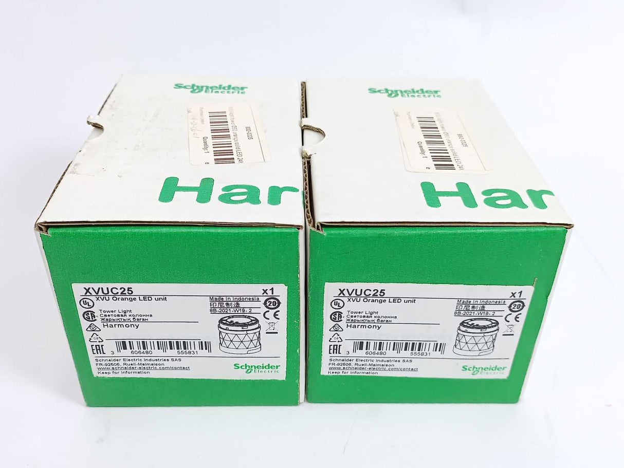 Schneider Electric XVUC25 XVU Orange LED unit Tower Light Batch 2 pcs.