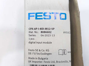Festo 8086602 CPX-AP-I-8DI-M12-5P Digital Input Module