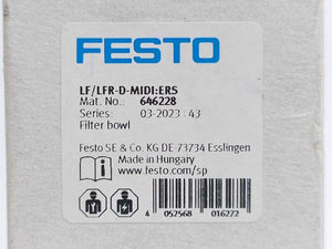 Festo 646228 LF/LFR-D-MIDI:ERS Filter Bowl