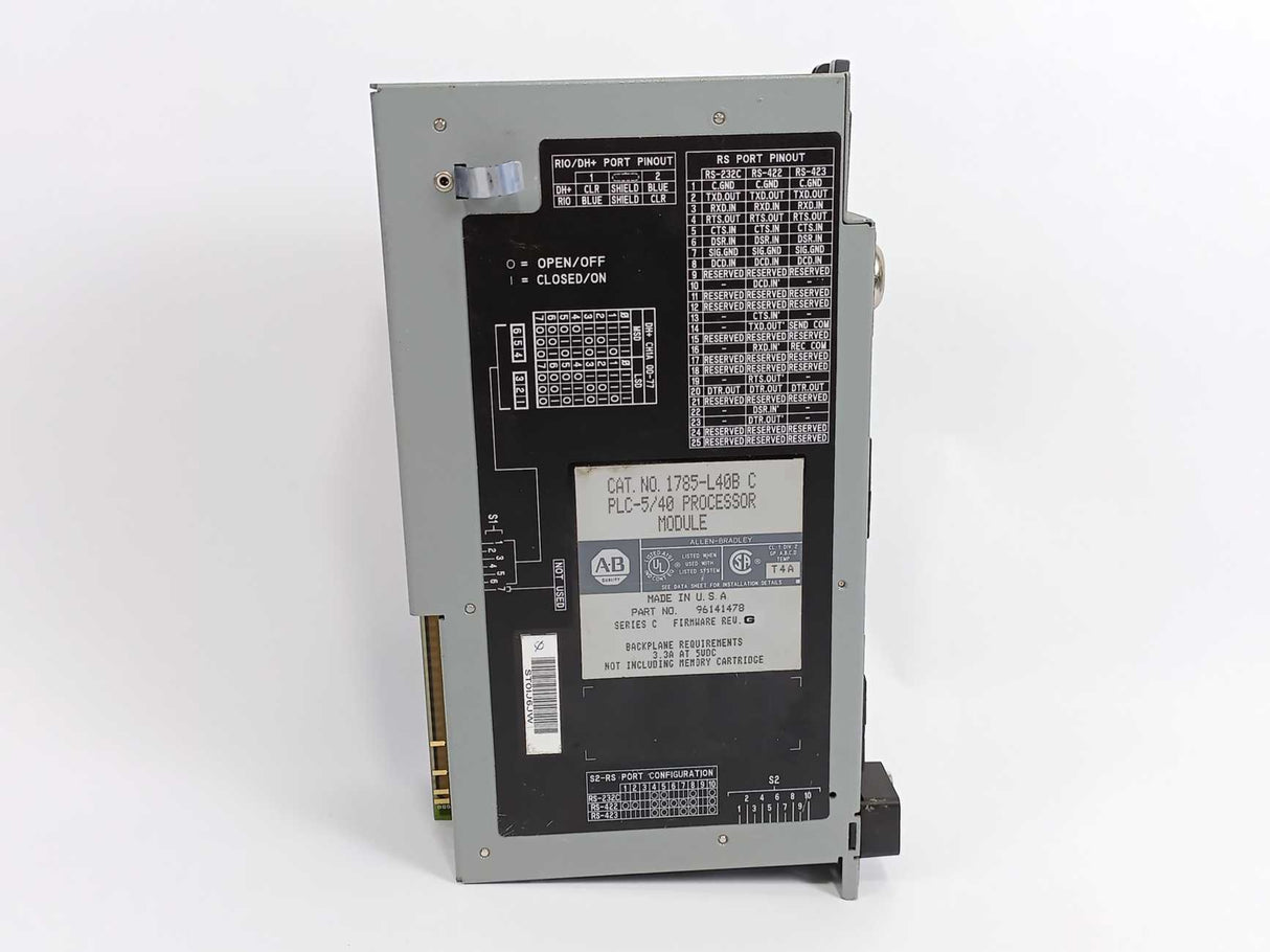 AB 1785-L40B Ser. C Firmware Rev. G PLC-5/40 Processor Module