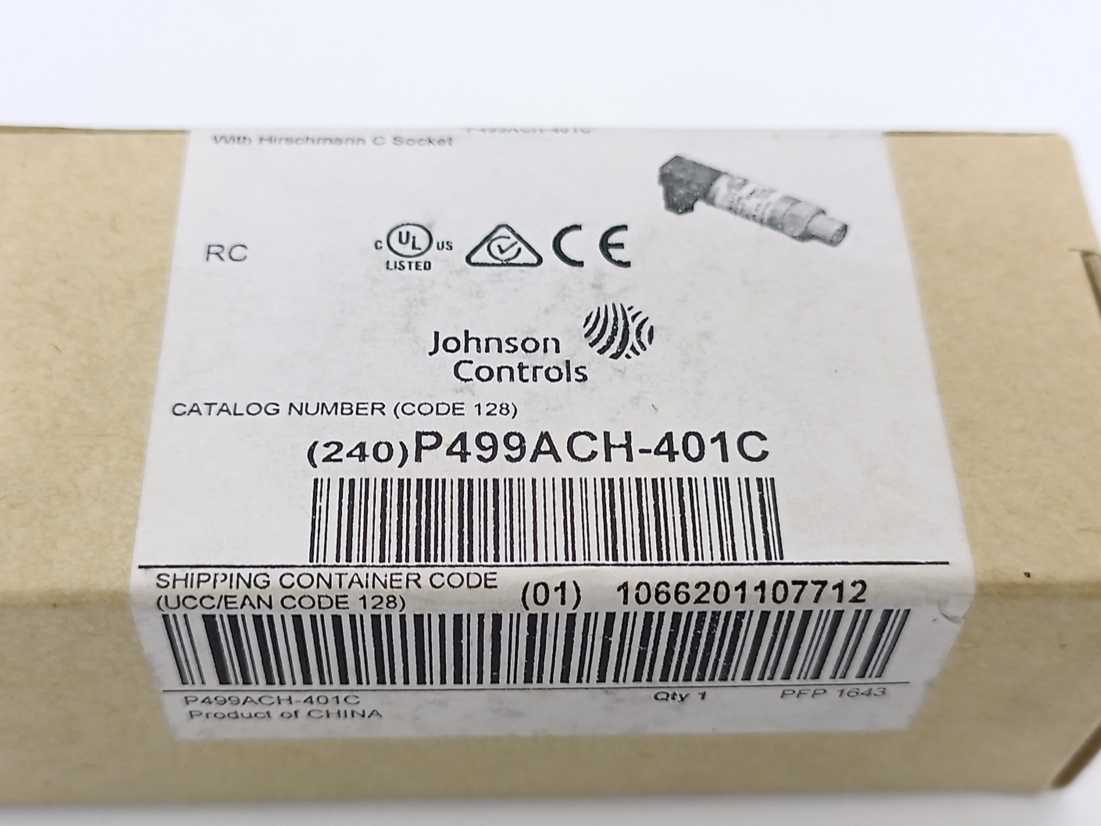 Johnson Controls P499ACH-401C -1 to 8 bar Pressure Transducer