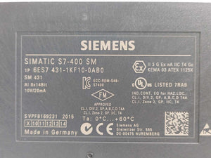 Siemens 6ES7431-1KF10-0AB0 Analog Input SM 431