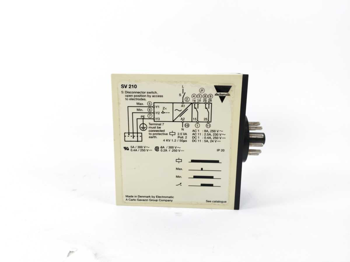 Carlo Gavazzi SV 210 230 Dual Level Relay 230V 50/60Hz