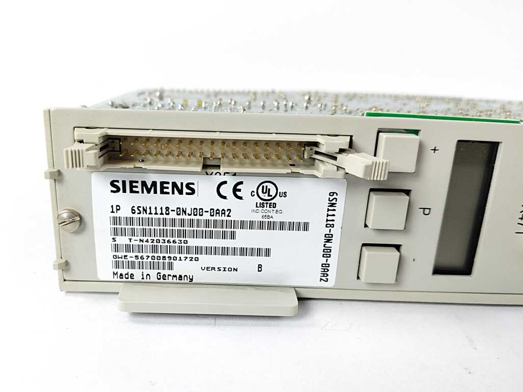 Siemens 6SN1118-0NJ00-0AA2 SIMODRIVE Digital Control Unit, Ver B.