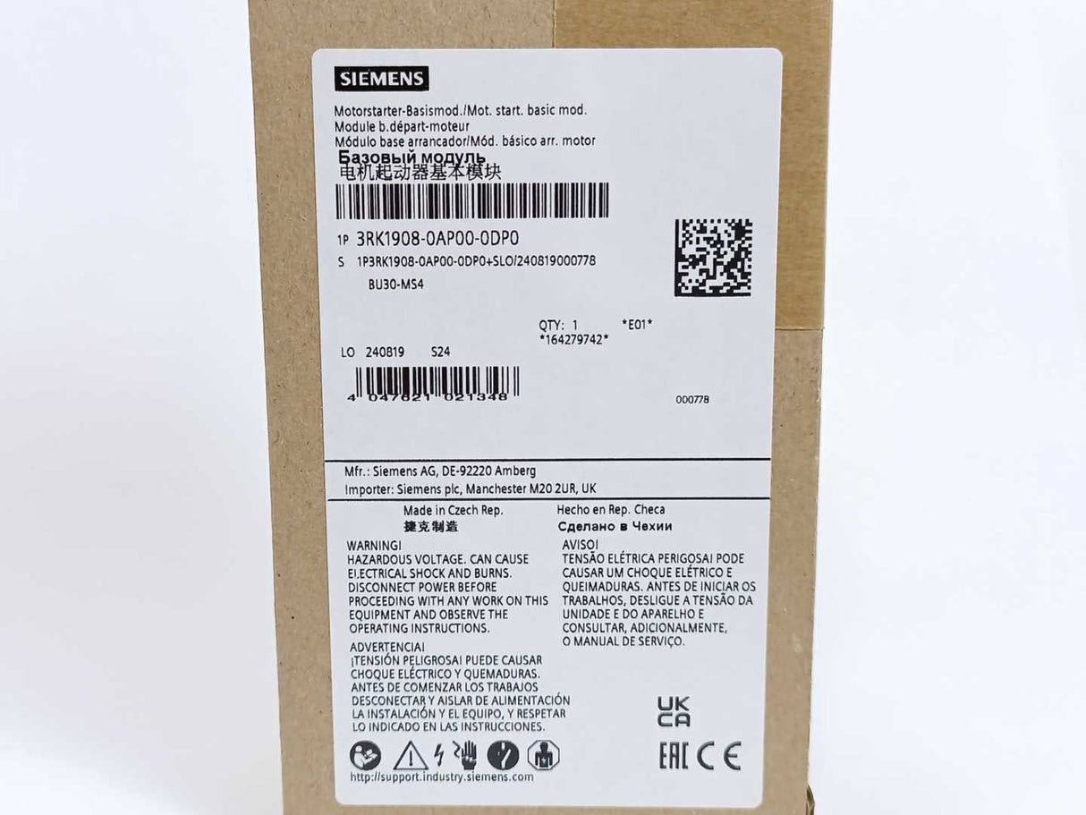 Siemens 3RK1908-0AP00-0DP0 Base Unit