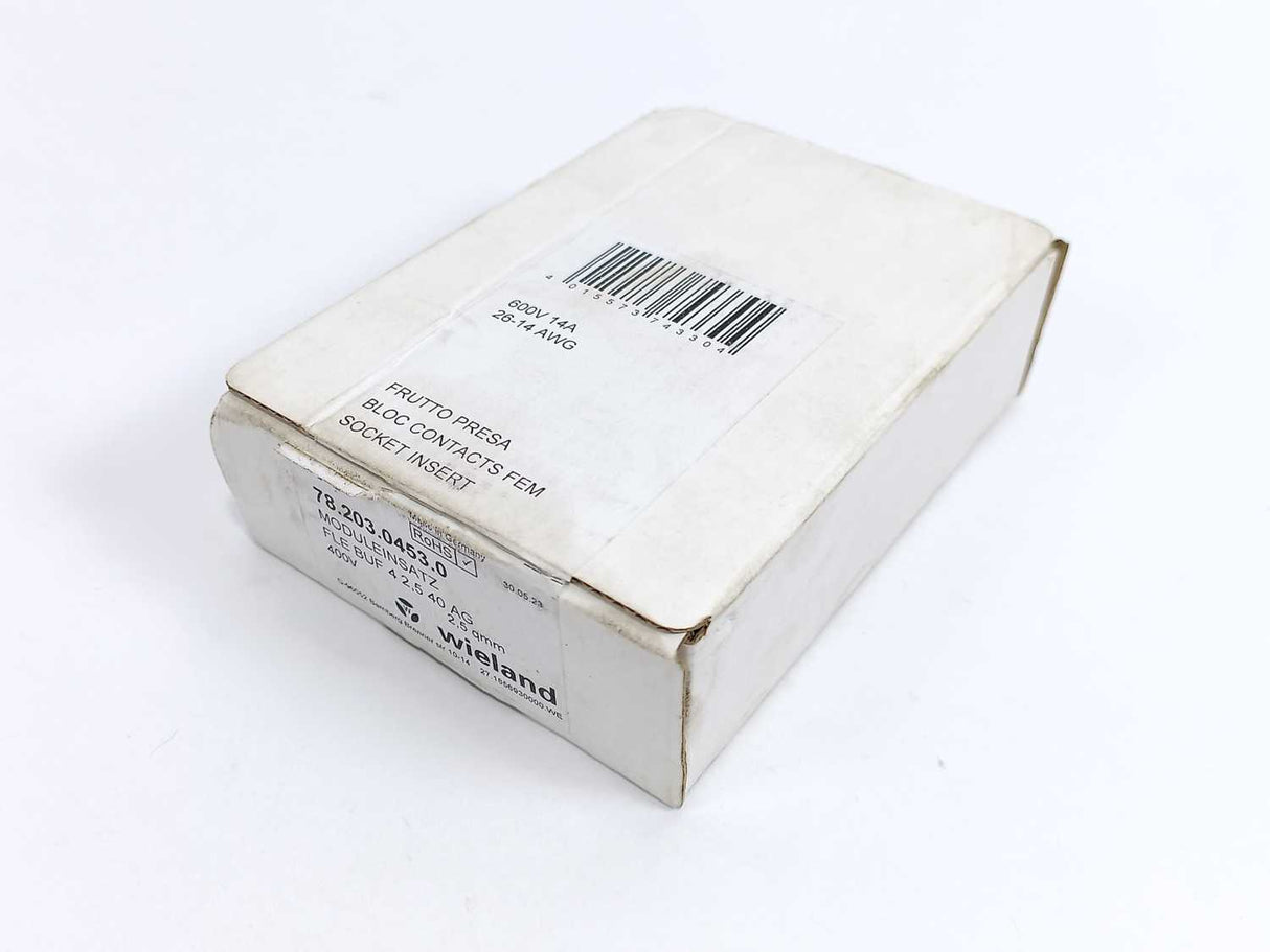 Wieland 78.203.0453.0 FLE BUF 4 2,5 40 AG Modular Inserts 10 Pcs.