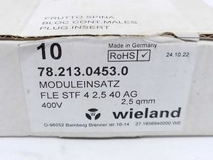 Wieland 78.213.0453.0 Modular Insert FLE STF 4 2,5 40 AG 10pcs batch