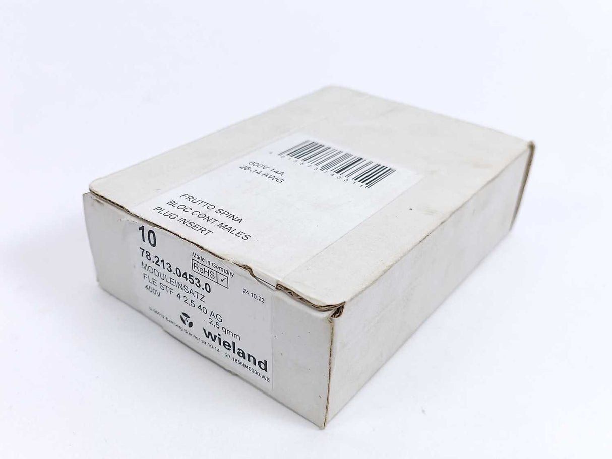 Wieland 78.213.0453.0 Modular Insert FLE STF 4 2,5 40 AG 10pcs batch
