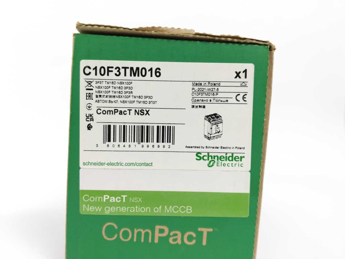 Schneider Electric C10F3TM016 Circuit Breaker, ComPacT NSX100F, 36kA/415VAC