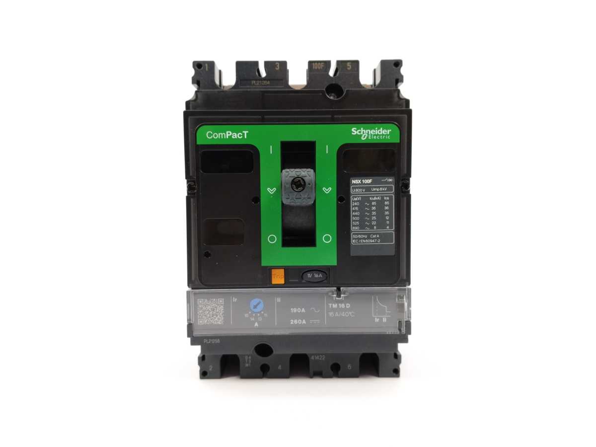 Schneider Electric C10F3TM016 Circuit Breaker, ComPacT NSX100F, 36kA/415VAC