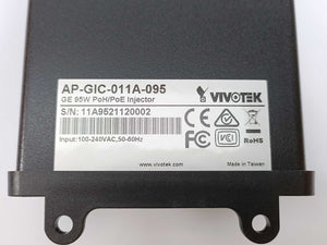 Vivotek 900048801G AP-GIC-011A-095 GE 95W PoH/PoE Injector