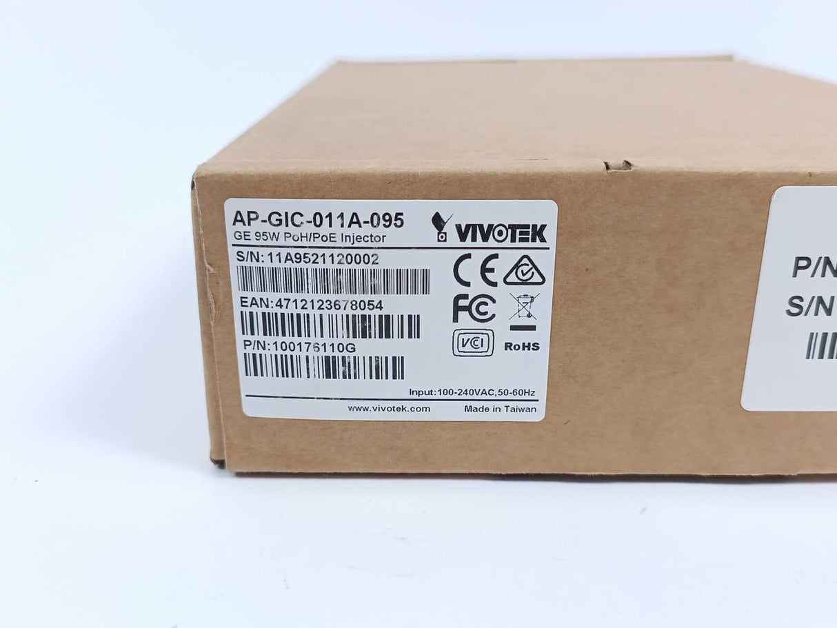 Vivotek 900048801G AP-GIC-011A-095 GE 95W PoH/PoE Injector