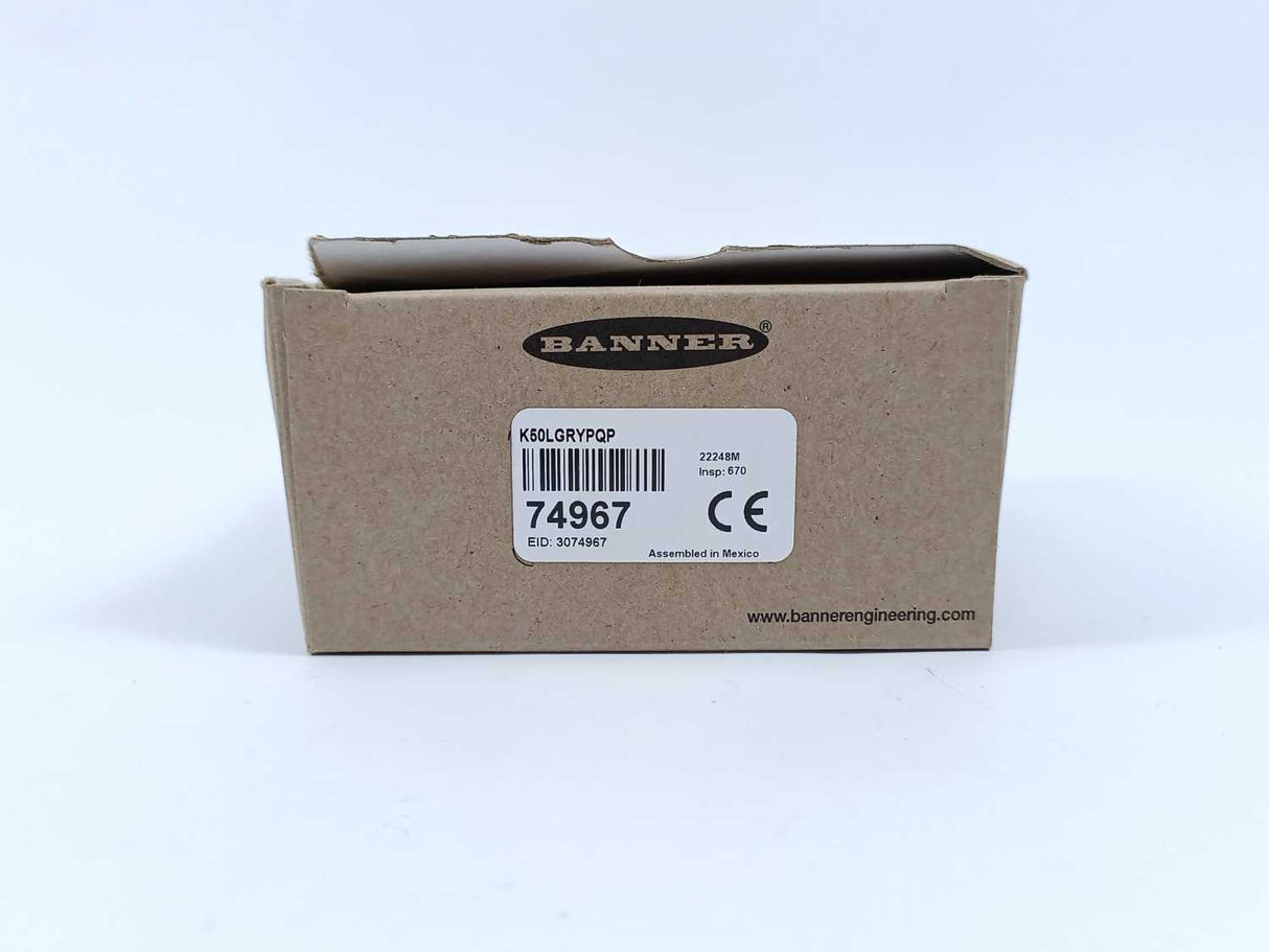 BANNER 74967 K50LGRYPQP 3-Color General Purpose Indicator