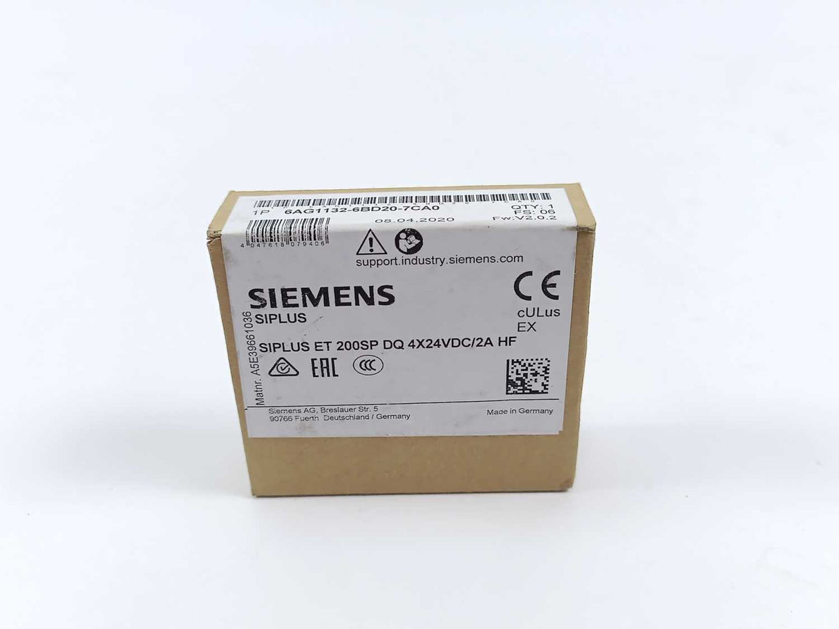 Siemens 6AG1132-6BD20-7CA0 SIPLUS ET 200SP DQ 4X24VDC/2A HF