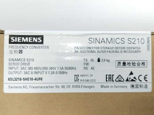 Siemens 6SL3210-5HE10-4UF0 SINAMICS S210 Frequency Converter