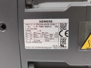 Siemens 1FK2104-4AF00-2SA0-Z Electric Motor - Inverter Duty i:20