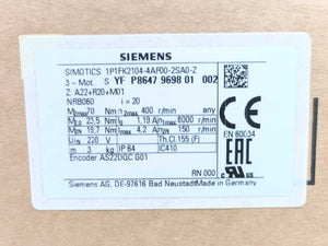 Siemens 1FK2104-4AF00-2SA0-Z Electric Motor - Inverter Duty i:20