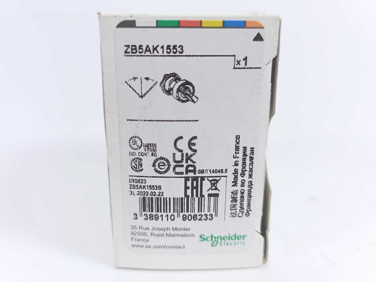 Schneider Electric ZB5AK1553 Orange Illuminated Selector Switch