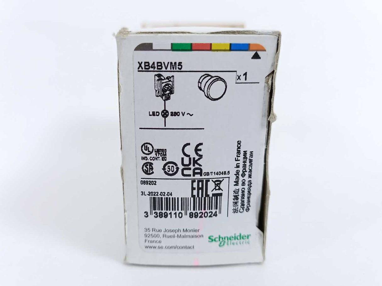 Schneider Electric XB4BVM5 Orange Pilot Light LED