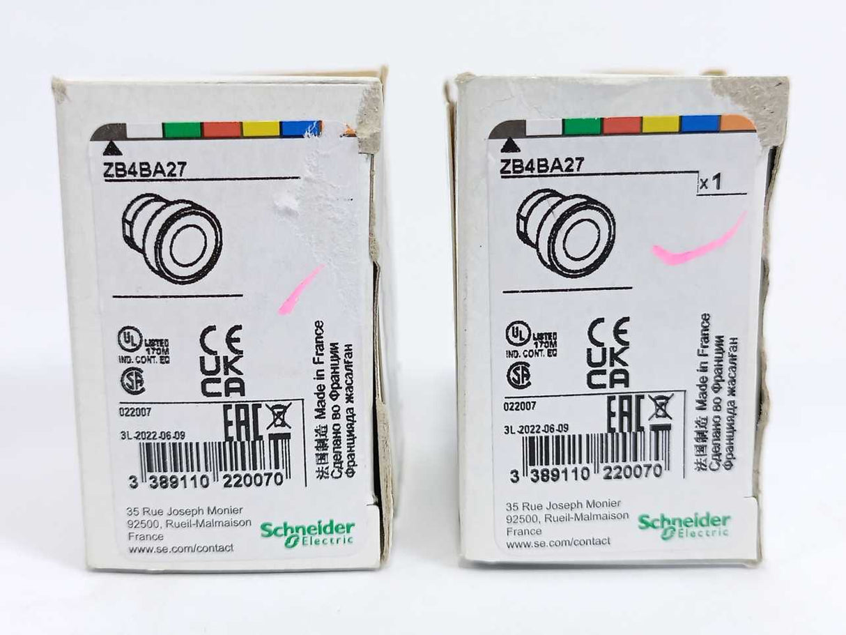 Schneider Electric ZB4BA27 Black Flush Pushbutton Head