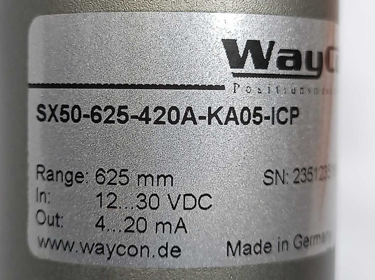 WayCon SX50-625-420A-KA05-ICP Draw Wire Sensor w/ Cable