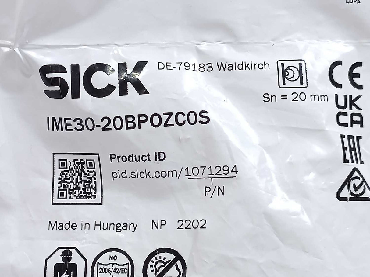 SICK 1071294 IME30-20BPOZC0S Inductive Proximity Sensor DC 10-30V