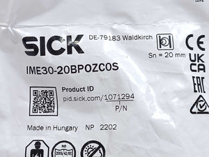 SICK 1071294 IME30-20BPOZC0S Inductive Proximity Sensor DC 10-30V