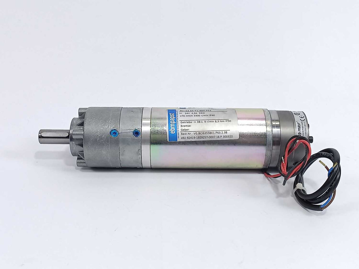 Ebmpapst VG.BCI6355BK1.P63.2.38 BCI 63.55 Brushed DC Gearmotor