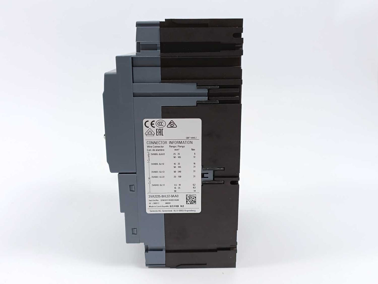 Siemens 3VA2225-8HL32-0AA0 Moulded Case Circuit Breaker, In=250A