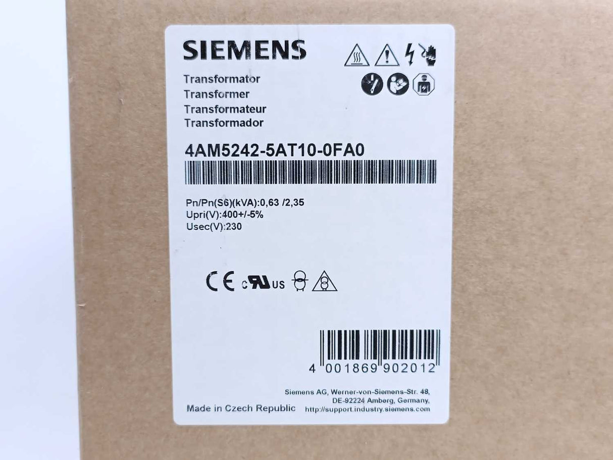 Siemens 4AM5242-5AT10-0FA0 SITAS Transformer 0,63kVA / 2,35kVA