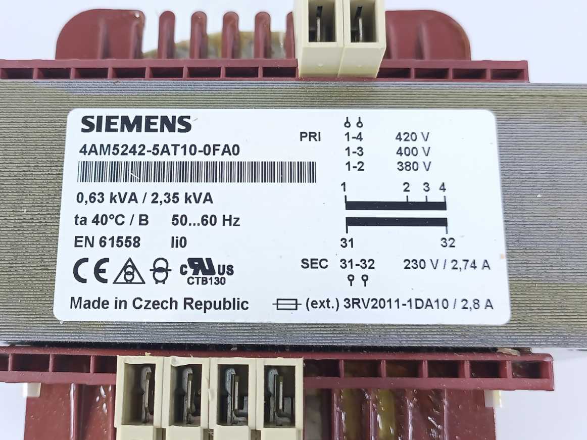 Siemens 4AM5242-5AT10-0FA0 SITAS Transformer