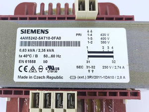 Siemens 4AM5242-5AT10-0FA0 SITAS Transformer