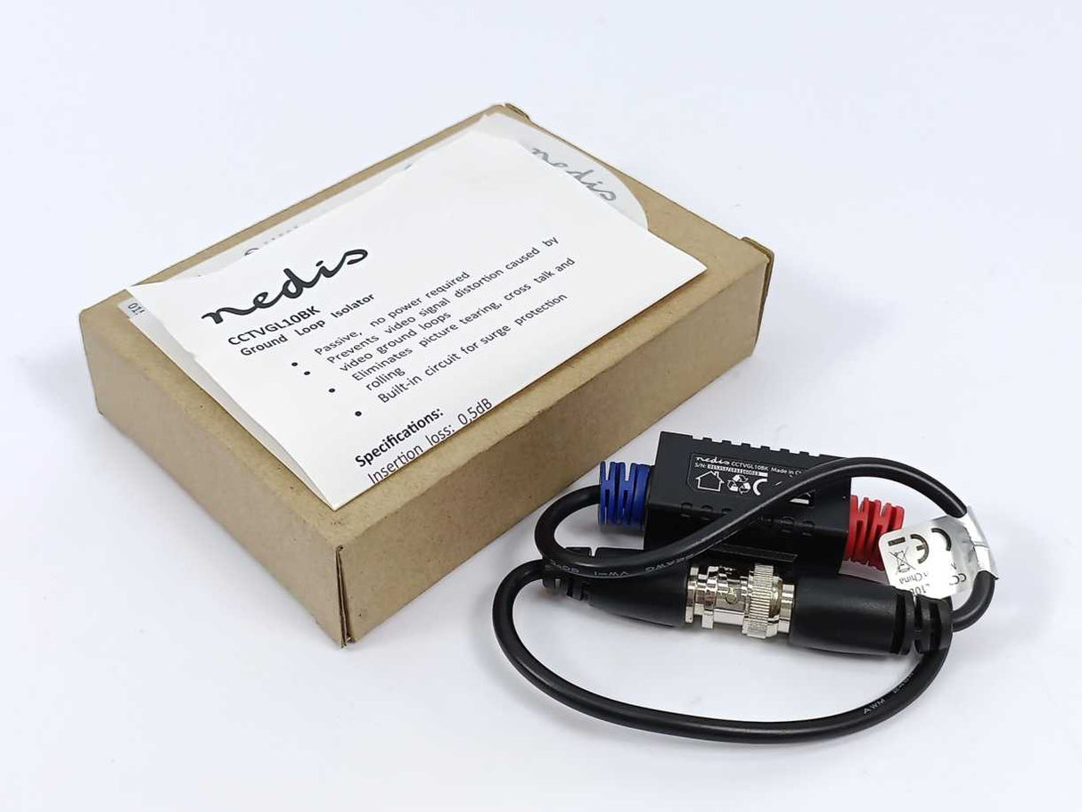 Nedis CCTVGL10BK CCTV Ground Loop Isolator Male x Female