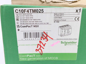 Schneider Electric C10F4TM025 ComPacT NSX100F TM25D 4P4D Circuit Breaker