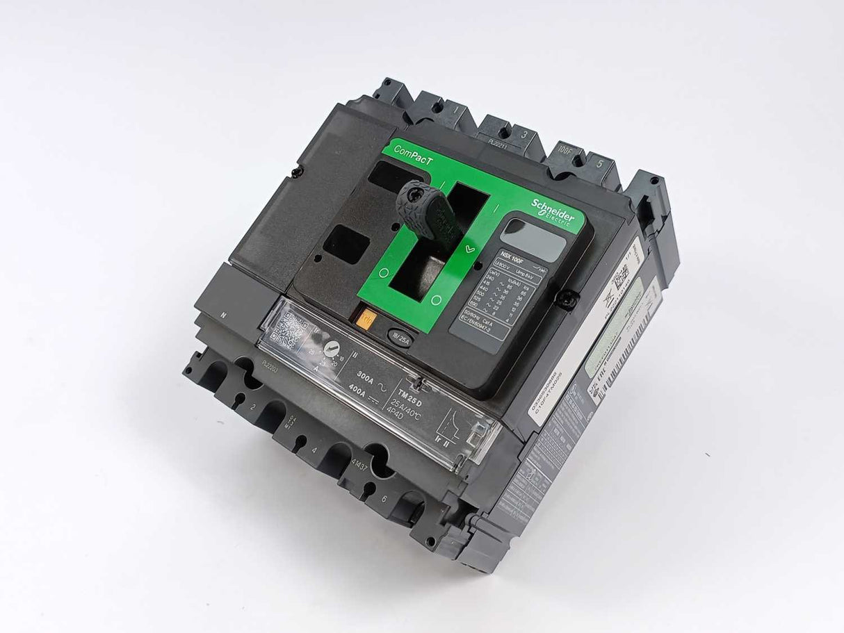 Schneider Electric C10F4TM025 ComPacT NSX100F TM25D 4P4D Circuit Breaker